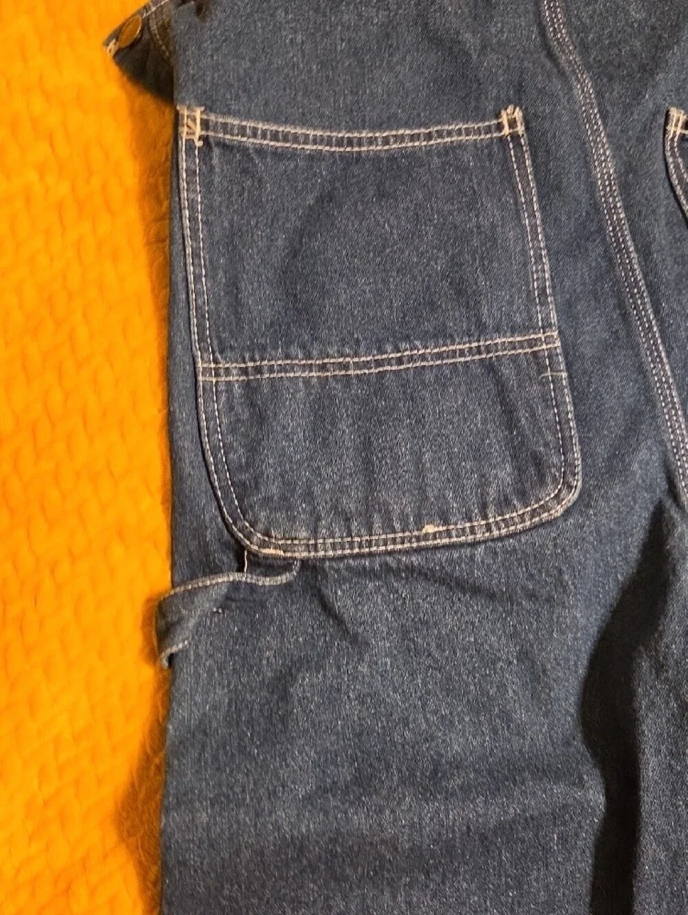 Relaxed Fit Men's Denim Overalls in Blue R Real Work wear 30